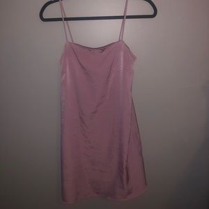 satin dusty pink charlotte russe slip dress